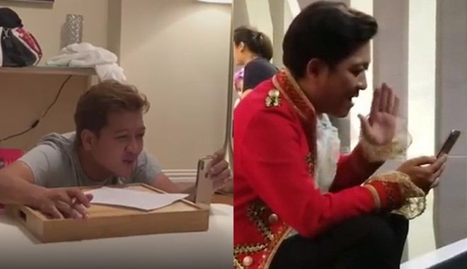 Trường Giang gây sốt với biểu cảm say sưa gọi điện cho vợ
