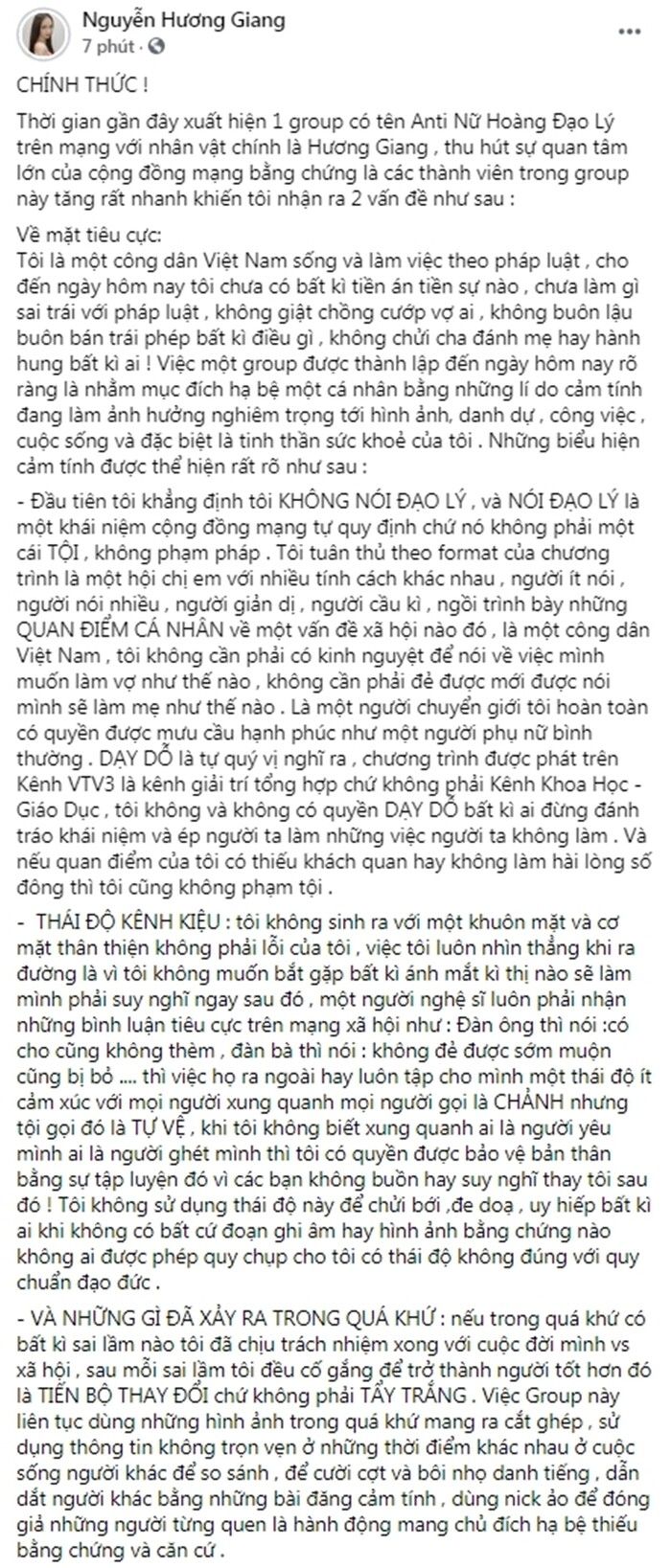 Từ Hoa Hậu vạn người yêu, lý do nào Hương Giang lại bị ghét?