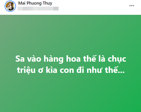 Mai Phương Thúy tốn chục triệu để mua hoa