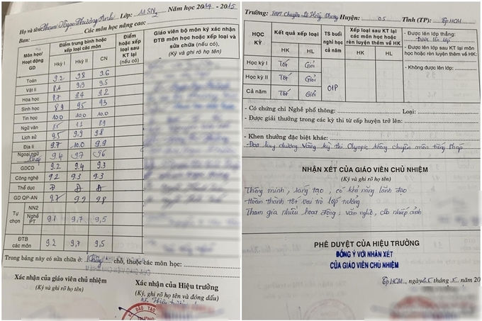 Thành tích học tập của Á hậu Phương Anh