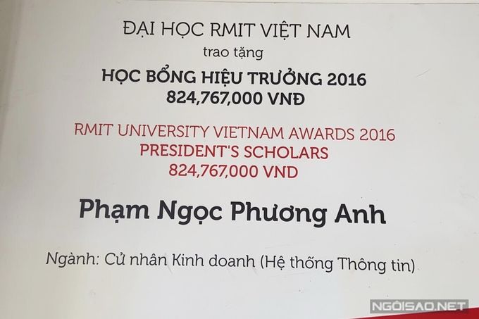 Thành tích học tập của Á hậu Phương Anh