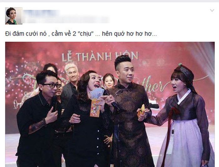 Sao Việt đáp lễ sau khi dự đám cưới