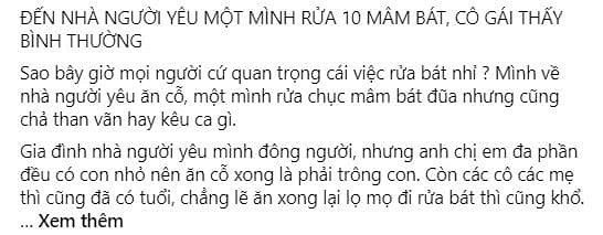 Sang nhà người yêu, cô gái rửa bát tróc da tay vì lời hứa 2 mảnh đất