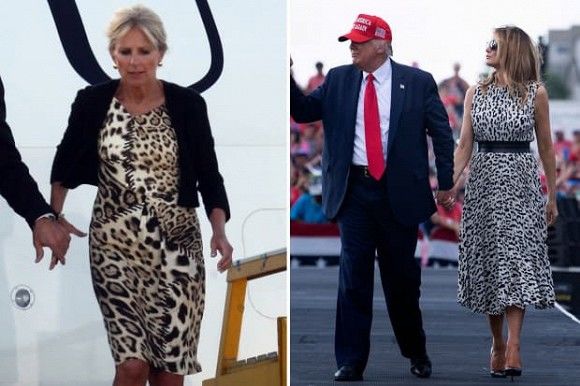 Tinh mắt soi gu thời trang tương đồng của Melania Trump và Jill Biden