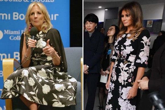 Tinh mắt soi gu thời trang tương đồng của Melania Trump và Jill Biden