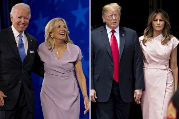 Tinh mắt soi gu thời trang tương đồng của Melania Trump và Jill Biden
