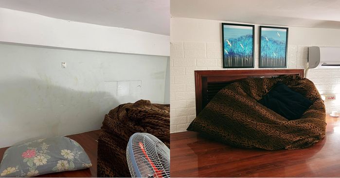 F5 phòng trọ cực thích mắt, tận dụng chân cầu thang để làm điểm nhấn