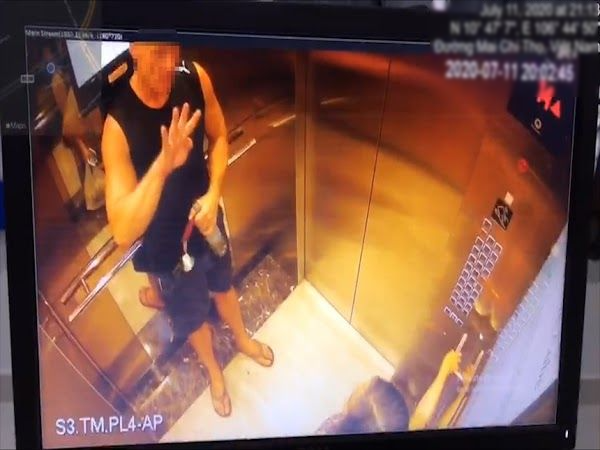 Bức xúc gã đàn ông ngoại quốc vỗ mông phụ nữ trong thang máy