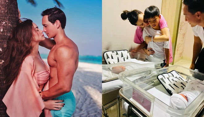 Kim Lý quỳ gối cầu hôn Hồ Ngọc Hà sau khi sinh đôi trai gái