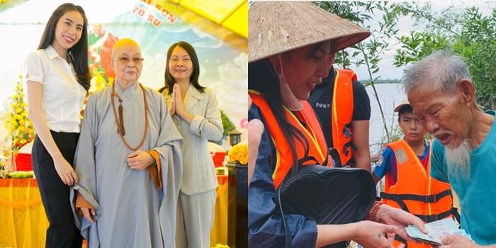 Mẹ ruột Thủy Tiên đau lòng xót dạ khi nhìn con đi cứu trợ sớm hôm