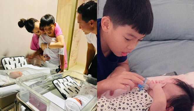 Mới 10 tuổi, Subeo đã ra dáng anh trai lớn biết phụ mẹ chăm em