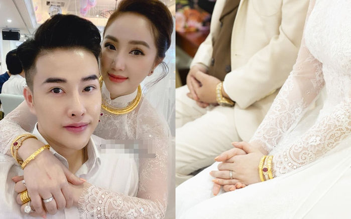 Mỹ nhân Việt đeo vàng trĩu cổ trong ngày cưới