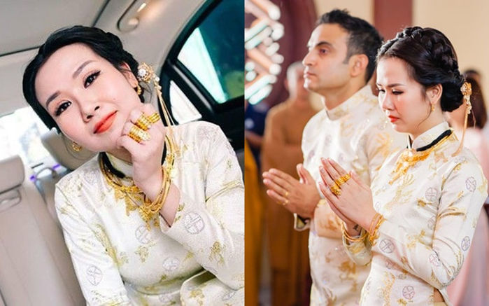 Mỹ nhân Việt đeo vàng trĩu cổ trong ngày cưới