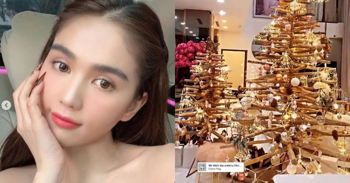 Ngọc Trinh tân trang nhà 40 tỷ đón Giáng sinh, úp mở về dấu lạ ở cổ