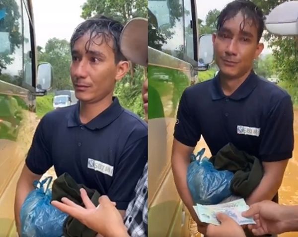 Người đàn ông bật khóc xin đi xe chứ không cần tiền đã gặp vợ con