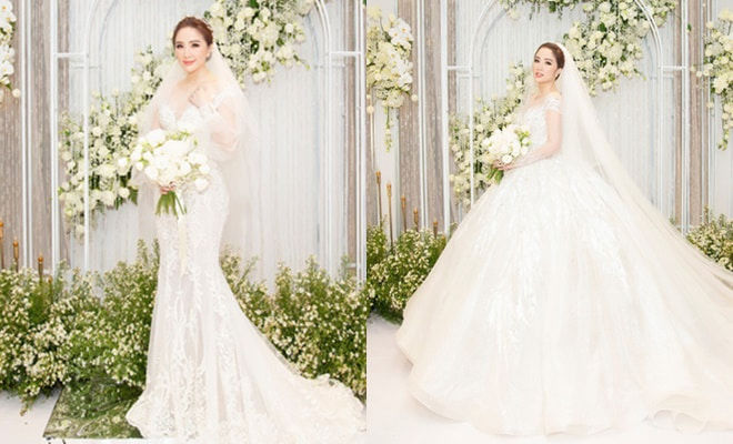 Những chiếc váy cưới đắt giá của mỹ nhân Việt