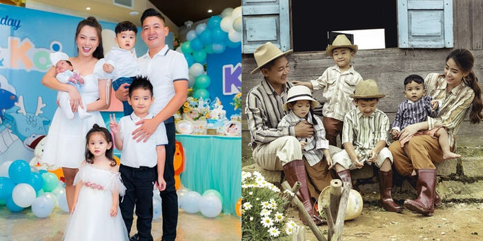 Những gia đình đông con nhất showbiz Việt: Hà Hồ gia nhập hội