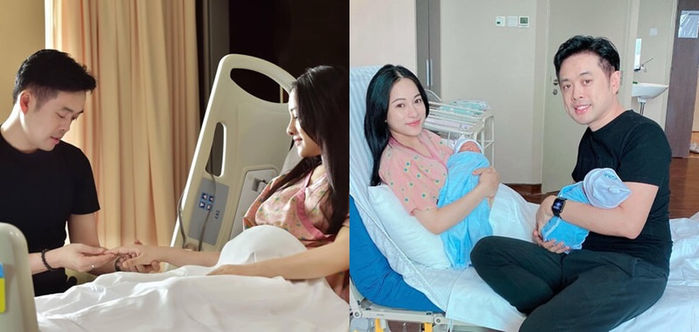 Những ông chồng Vbiz đưa vợ đi đẻ: Kim Lý không rời vợ nửa bước
