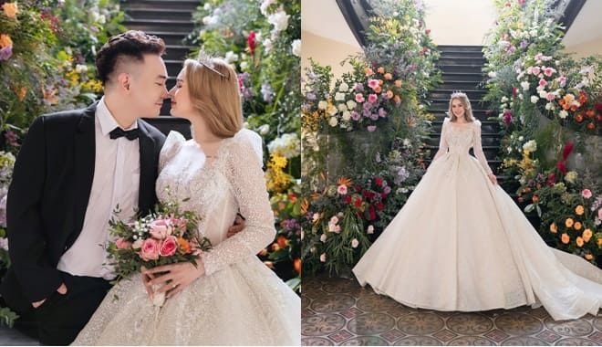 Sang chảnh như chị dâu Diệp Lâm Anh: Diện váy cưới hơn nửa tỷ đồng