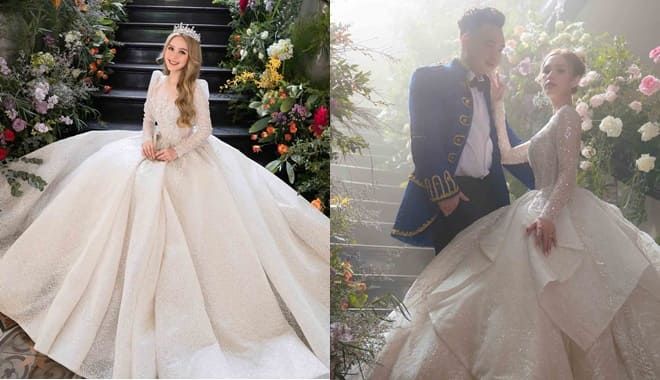 Sang chảnh như chị dâu Diệp Lâm Anh: Diện váy cưới hơn nửa tỷ đồng