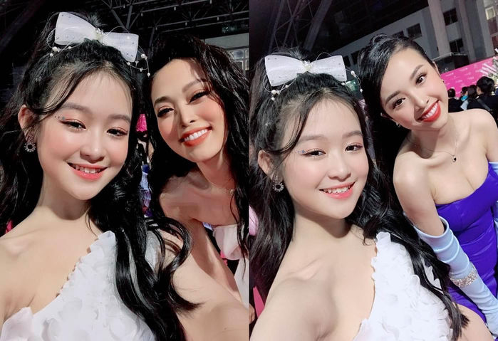 Selfie cùng Hoa hậu, bé Bảo Ngọc gây sốt với nhan sắc chẳng kém cạnh