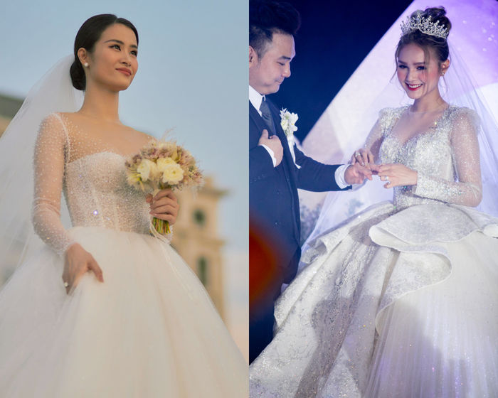 5 sao Việt thay váy cưới như chạy sô trong năm 2019 bộ nào cũng cầu kỳ  lộng lẫy chuẩn công chúa cổ tích