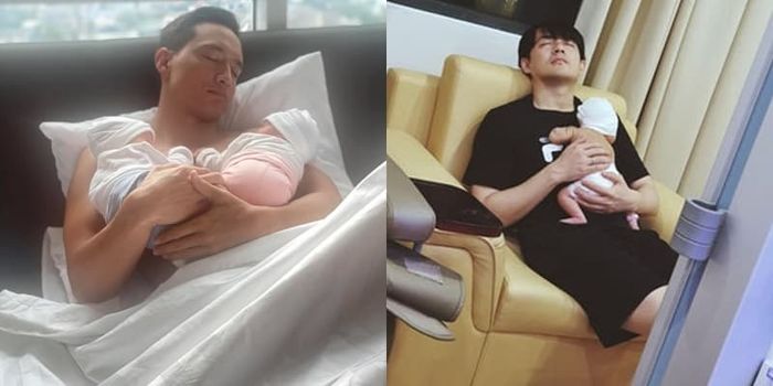 Tan chảy trước khoảnh khắc ấm áp của bố con nhà sao Việt