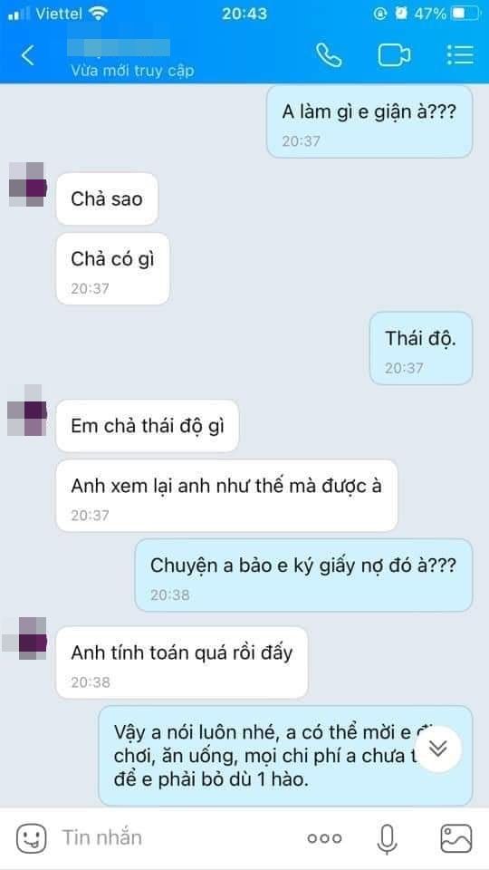 Cô gái bị người yêu ghi nợ: Không thể đầu tư cho vợ thằng khác