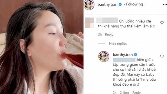Bảo Thy đáp trả nhẹ mà đầy chân lý khi bị nhắc: Uống cafe khó đậu thai