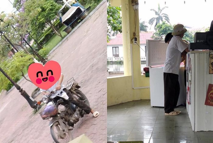 Cảm động hình ảnh người bố nghèo lần đầu mua trà sữa cho con gái