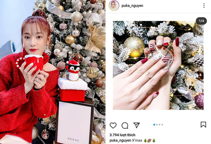 Mỹ nhân Việt vẽ nail long lanh đón Giáng sinh, chị em xem mà áp dụng