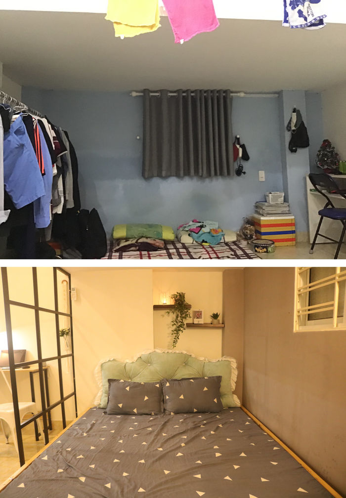 Vợ chồng trẻ F5 phòng trọ thành không gian sống tối giản, cực chill