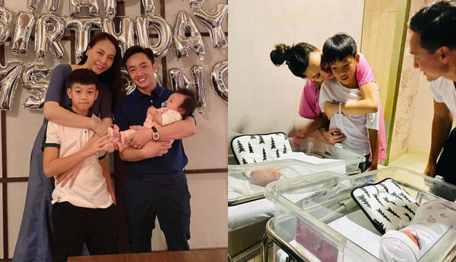 Fan nghi vấn Cường Đô La gọi điện chúc mừng Hà Hồ sinh đôi