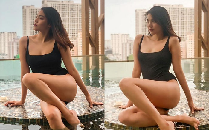 Gái một con Lan Khuê ăn đứt hội son rỗi khi diện bikini