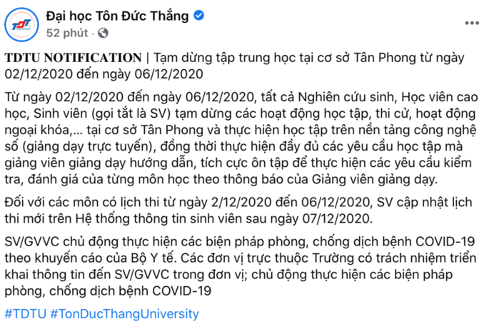 Sợ bùng dịch, hàng loạt trường ĐH ở TP HCM cho sinh viên nghỉ học