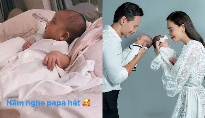 Hồ Ngọc Hà thoải mái khoe cận dung mạo hai con