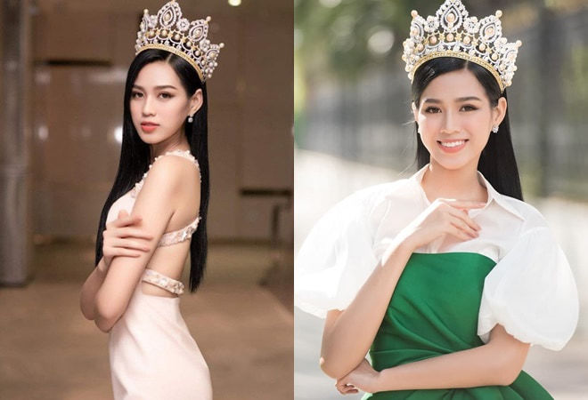 Hình ảnh hoa hậu Đỗ Thị Hà trước và sau trang điểm