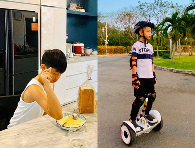 Hưởng gen trội từ mẹ, quý tử nhà Hà Hồ mới 10 tuổi đã cao ấn tượng