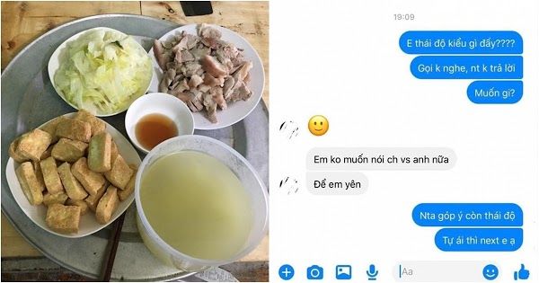 Đựng canh nóng trong tô nhựa: Cô gái bị người yêu giận, đạp đổ mâm cơm