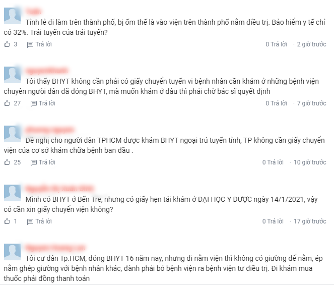 Từ 1/1/2021: Bệnh nhân tỉnh nhập viện TP HCM được chi trả 100% BHYT