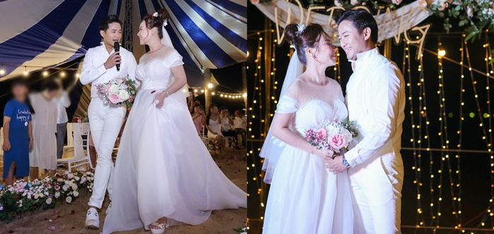 Quý Bình và vợ doanh nhân tổ chức tiệc báo hỷ ở Phú Quốc