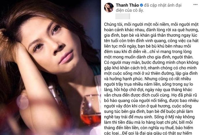 Thanh Thảo hé lộ cuộc sống của nghệ sĩ Việt trên đất Mỹ