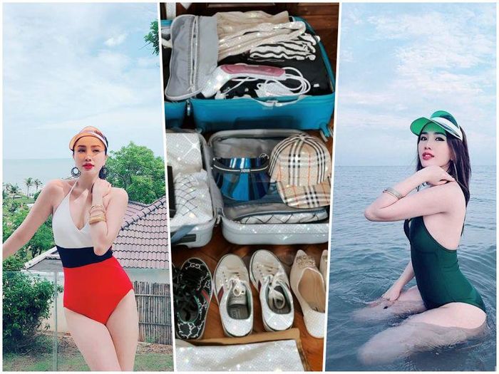 Bảo Thy đi chơi 4 ngày xách 2 vali hàng hiệu ú ụ