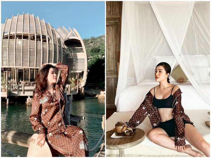 Bảo Thy đi chơi 4 ngày xách 2 vali hàng hiệu ú ụ