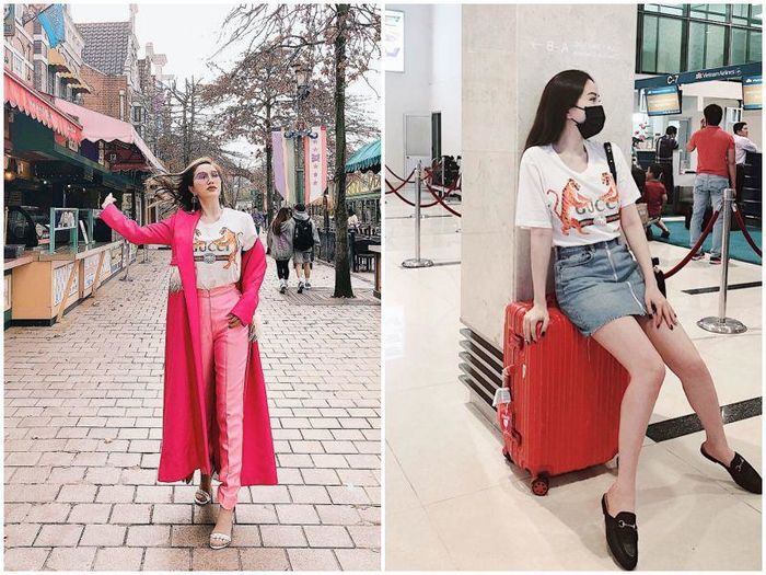 Bảo Thy đi chơi 4 ngày xách 2 vali hàng hiệu ú ụ