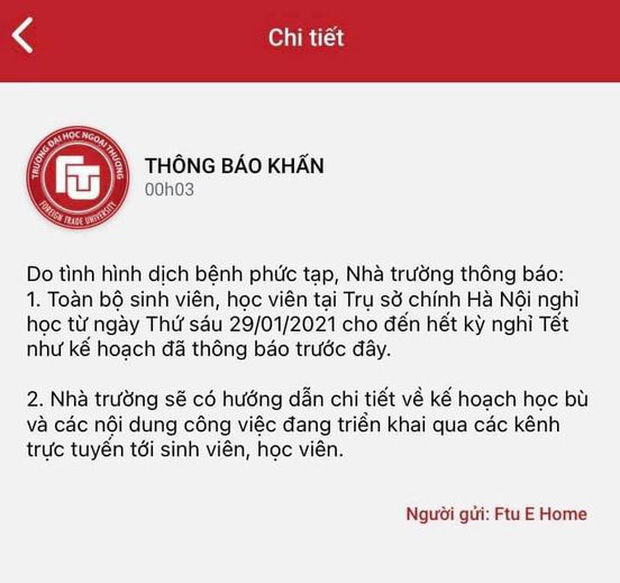 Hàng loạt trường ĐH ở Hà nội cho sinh viên hoãn thi, nghỉ Tết sớm