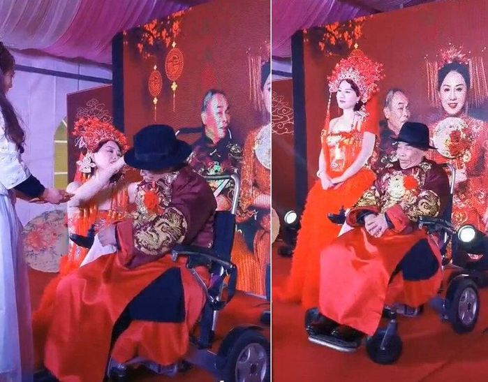 Người đẹp 38 tuổi vẫn lấy cụ ông 80, ngồi xe lăn