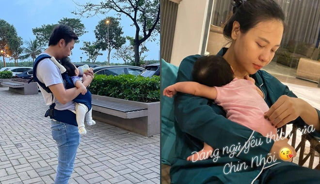 Đàm Thu Trang mặc đồ bộ, lái siêu xe chở con gái đi dạo