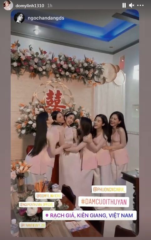 Dàn người đẹp diện áo bà ba, làm phù dâu trong đám cưới Á hậu Thúy An