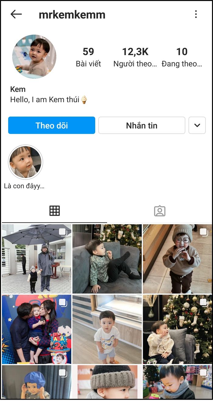 Những nhóc tỳ sao Việt được bố mẹ lập tài khoản Instagram